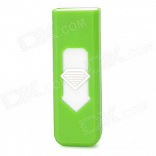 Rechargeable 250mAh USB Reusable Lighter - Green