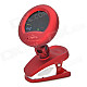 Color LED Display Clip-on Tuner for Guitar / Bass / Violin+ More - Red + White