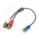 Green Connection 10561 3.5mm Audio Female to 2-RCA Male Adapter Cable (27cm)