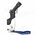 MengHu Rechargeable Gun Shaped Butane Jet Torch Lighter w/ Strap - Black + White