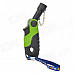 Gun Shape PC + Alloy Windproof Butane Gas Lighter - Black + Green