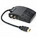 MPEG4-DVB-T 1080P High Definition Digital Terrestrial Receiver w/ ANT / Mini USB / IR / AV - Black