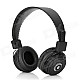 SX-948C Stereo Bluetooth v2.1+EDR Headphone Headset w/ 3.5mm Plug Audio Cable - Black
