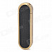 Windproof Stainless Steel Butane Jet Torch Lighter w/ LED Indicator - Black + Golden