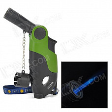 Menghu-256 Windproof Butane Jet Torch Lighter w/ Strap - Green + Black