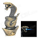 Snake Shaped Blue Flame Butane Gas Windproof Lighter - Bronze