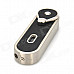 Artificial Leather Coated Stainless Steel Butane Jet Lighter w/ Green Backlight - Black + Silver