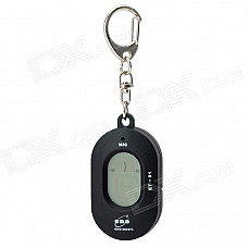 ENO 0.8" LCD Tuner w/ Keychain for Ukulele / Guitar / Bass - Black + White (1 x CR2032)