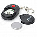 ENO 0.8" LCD Tuner w/ Keychain for Ukulele / Guitar / Bass - Black + White (1 x CR2032)