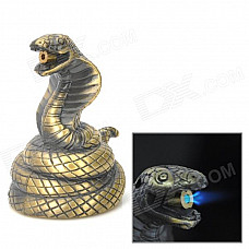 Unique Cobra Shape Windproof Butane Gas Lighter - Bronze