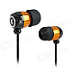 E11 Aluminum Alloy In-Ear Stereo Earphone - Golden + Black (125cm Cable)