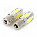 LY236 1156 5W 480lm 5-LED White Light Car Turning Brake Signal Bulbs - Yellow + Silver