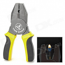 Pliers Shaped Plastic + Metal Butane Lighter - Black + Yellow