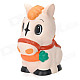 Hand Painted Cute Horse Shaped PVC Coin Money Bank