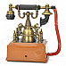 PT-1805 Retro Telephone Yellow Flame Butane Lighter - Bronze + Reddish Brown