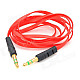 3.5mm Male to Male Stereo Aux Car Audio Cable for Iphone+ Ipod + More - Red + Black (100CM)