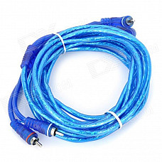 RCA Male to Male Car Audio Speaker Connection Cable - Blue (4.5m)