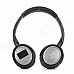 XF-328 Fashion 1.3" LCD Stereo Headphone MP3 Player w/ TF Card Slot / FM / USB - Black + Silver