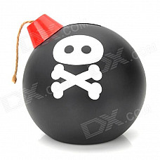 Cool Funny Bomb Shape Coin Bank w/ Sound & Shake - Black + White + Red (3 x AA)