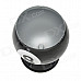 8 Billiards Ball Style Rotatable Metal Ashtray - Black + Silver