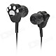 Cat Paw Pattern In-ear Earphone for MP3 / MP4 / Cellphone / Computer + More - Black + White (115cm)