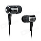 SE08 3.5mm Plug In-Ear Stereo Earphone - Black (125cm-Cable)