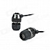 D9 3.5mm Plug Aluminum Alloy Stereo In-Ear Earphone - Black + Dark Grey (123cm-Cable)