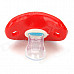 BY-5 Creative Funny Teeth Personality Pacifier Soother Nipple - Red + Blue