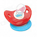 BY-5 Creative Funny Teeth Personality Pacifier Soother Nipple - Red + Blue