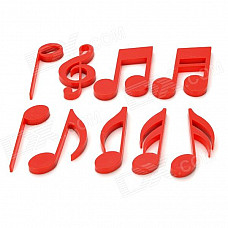 FuNi CT-6629 Musical Notes Pattern Magnets - Red (9 PCS)