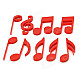 FuNi CT-6629 Musical Notes Pattern Magnets - Red (9 PCS)