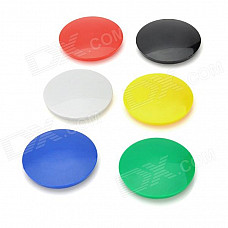 FuNi CT-6651 Round Magnets - Black + White + Green + Red + Yellow + Blue (6 PCS / 50 x 10mm)