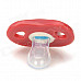 BY-2 Two Front Teeth Silicone Nipple Pacifier - Red + Beige