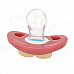 BY-2 Two Front Teeth Silicone Nipple Pacifier - Red + Beige