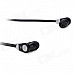 LANGSTONE JV-02 Stereo In-Ear Earphones w/ Microphone + Clip - Black + Silver