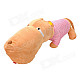 Cute Big Head Dog Toy Short Plush Throw Pillow - Tangerine + Pink + White (63cm)