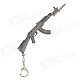 Assault Rifle Style Zinc Alloy Gun Keychain / Toy - Silvery Black