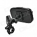 Universal Motorcycle Water Resistant Bag + Holder Set for 4.3"~5" GPS / Cell Phone - Black