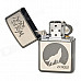 ZORRO Z9700 Wolf's Rain Cartoon Pattern Windproof Kerosene Oil Lighter - Grey