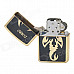 ZORRO z9615A Gold Scorpion Pattern Windproof Kerosene Oil Lighter - Black