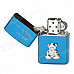 ZORRO Z9645B Bear Pattern Windproof Kerosene Oil Lighter - Blue