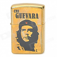 ZORRO Z2010B Che Guevara Image Pattern Windproof Kerosene Oil Lighter - Black + Golden