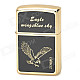 ZORRO z9608B Eagle Pattern Windproof Kerosene Oil Lighter - Black + Golden