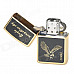 ZORRO z9608B Eagle Pattern Windproof Kerosene Oil Lighter - Black + Golden