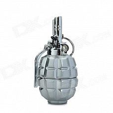 827 Grenades Shaped Alloy Lighter w/ Keychain - Silver