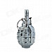 827 Grenades Shaped Alloy Lighter w/ Keychain - Silver