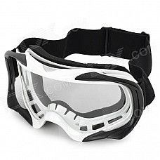 T815-18 Racing Motorcycle Skiing Protection Sunglasses Goggles - Black + White