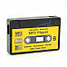 Tape Style USB Rechargeable MP3 Player w/ 3.5mm Audio Jack + Card Slot + Earphones - Black