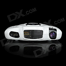 HK720 Portable Smart Mini Multimedia Player LCOS Projector w/ HDMI / VGA / AV / SD - White