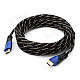 HDMI V1.4 Male to Male Connection Cable - Black + Blue + Golden (5M-Length)